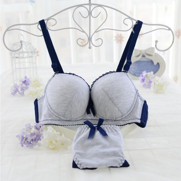 

bras sets 2021 seamless bra set women lingerie suit push up padded solid color briefs bowknot without lace, Red;black