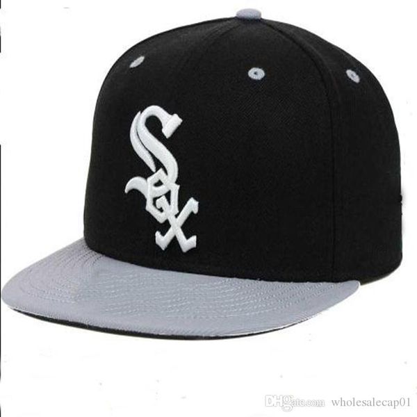 

white sox baseball caps brand women men gorras hip hop street casquette bone fitted hats, Blue;gray