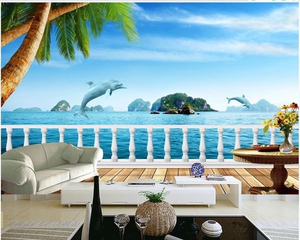

wallpapers custom po wallpaper 3d murals fresh seascape room scenery mural tv background wall papers home decor