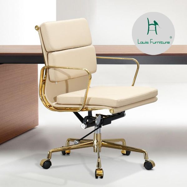 

living room furniture louis fashion office chairs household simple lifting and rotating imus ergonomics boss gold-plated