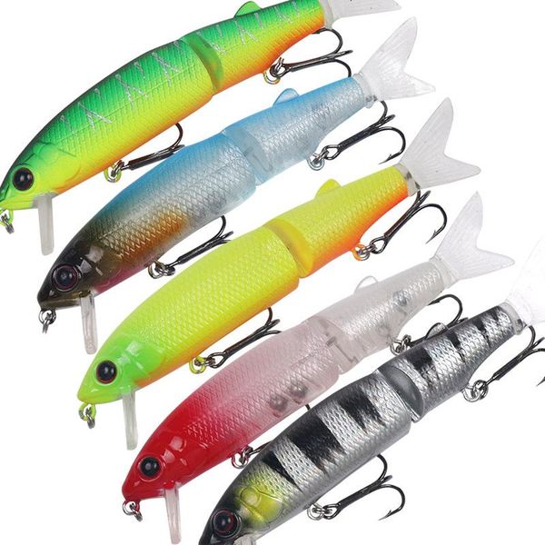 

wholesale suspend lure 88mm/7.2g fishing two sections with soft tail minnow hooks