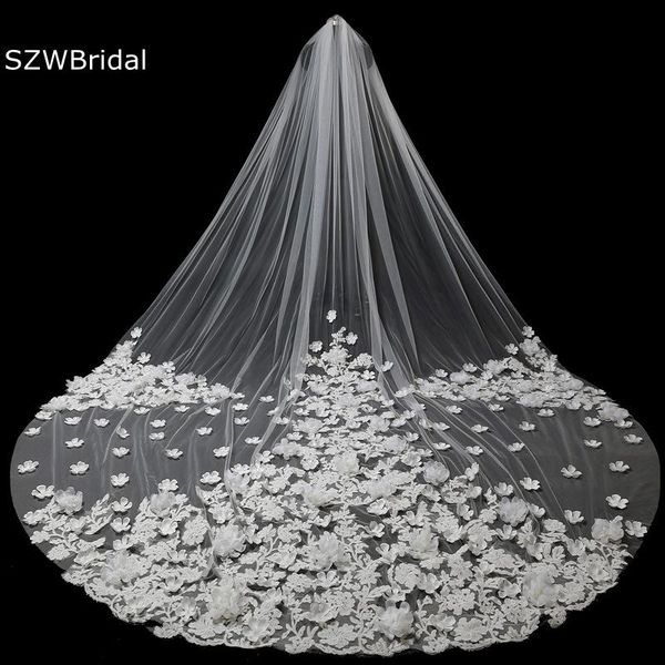 

bridal veils arrival ivory lace appliques flower wedding accessories bride mariage boda casamento, Black