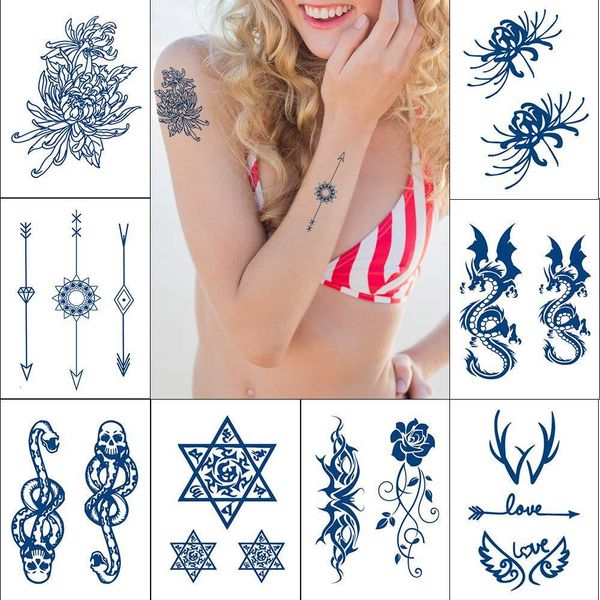 

tattoo paste dumb non reflective juice herbal sticker pure plant semi simulated 16