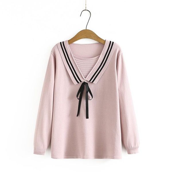 

plus size t-shirt women's v-neck autumn winter sweaters long sleeved slim striped pullovers oversized outerwear, Black
