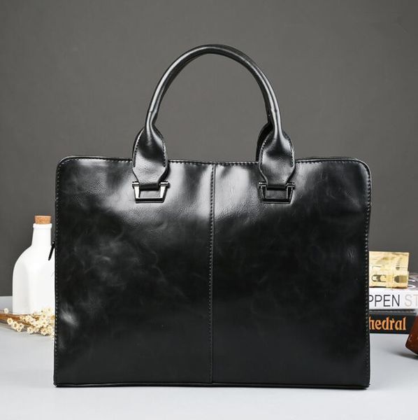 factory wholesale men bag pure crazy horse leather mens briefcase retro imitation old leatheres handbags fashion leathers business bags