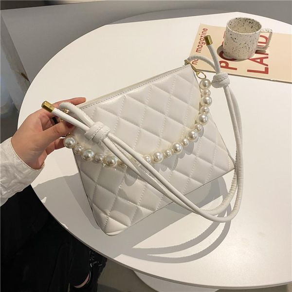 

evening bags japan bag luxuy brand pu leather shoulder white pearl chain handbag for women designer crossbody office lady tote purse