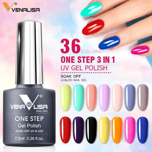 

nail gel 36color/kit 7.5ml one step polish fast dry art design for manicure soak off uv enamel varnish, Red;pink