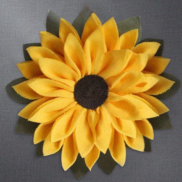 

decorative flowers & wreaths outdoor hanging sunflower wreath artificial garland fake flower for thanksgiving ornaments window door pendants