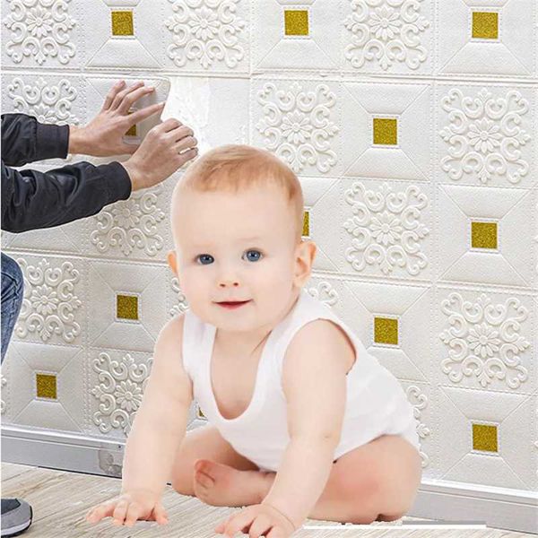 

wallpapers diy 3d wall stickers wallpaper waterproof foam self adhesive board children's room kitchen ceiling decoration