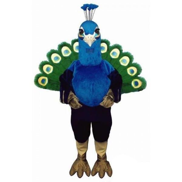 Costume da mascotte di pavone professionale Vestito da festa di fantasia di Natale di Halloween Vestito da personaggio dei cartoni animati di animali Vestito da carnevale unisex per adulti