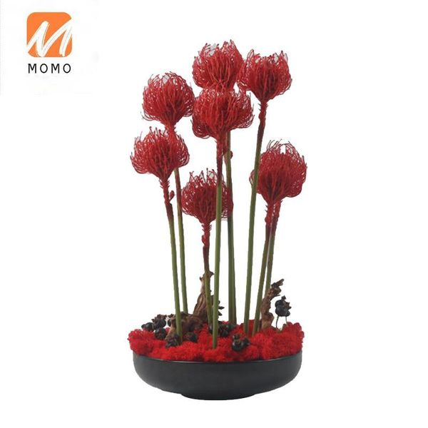 

vases chinese red floral ornaments soft decoration el lobby negotiation area home desktop