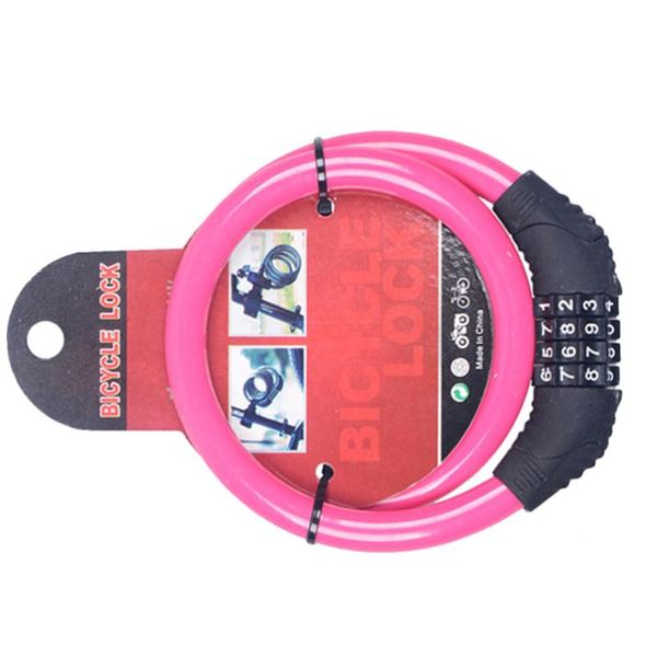 

bike locks 4 digit steel cable lock cycling heavy duty password coded chain