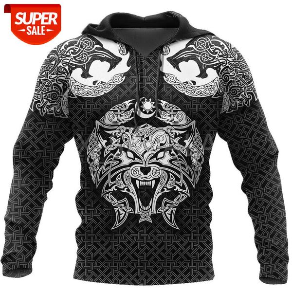 

beautiful celtic viking wolf 3d print hoodie man women harajuku outwear zipper pullover sweatshirt casual jacket style-1 #cg5f, Black
