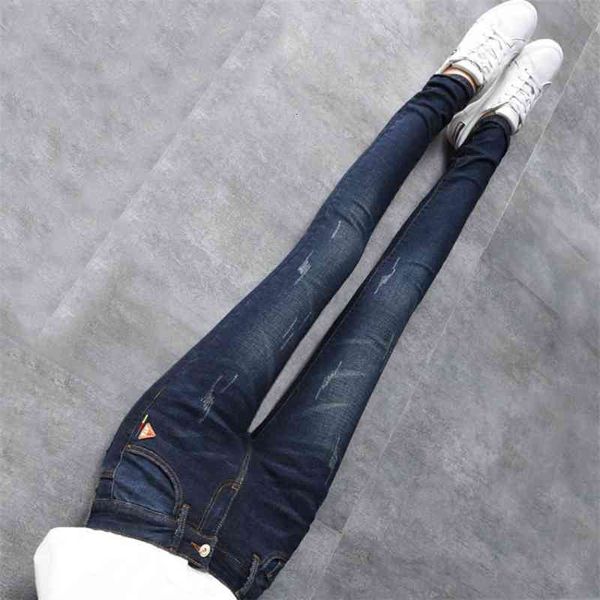 

women's jeans 6tjeans wear high waist spring and autumn tight show thin leggings pencil pants versatile 0e6h, Blue