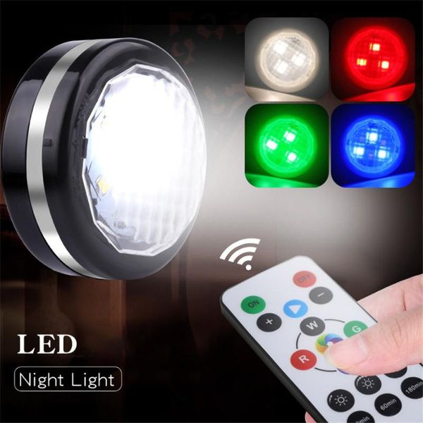 

lamps colorful led closet light decorative night lamp press or remote controller aaa battery powered stairs,corrior,bedroom cabinet
