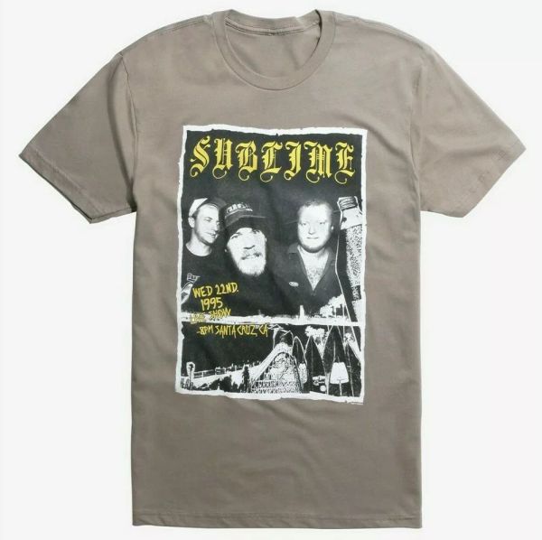 

Sublime SANTA CRUZ SHOW POSTER Band T-Shirt NWT Licensed & Official, White;black