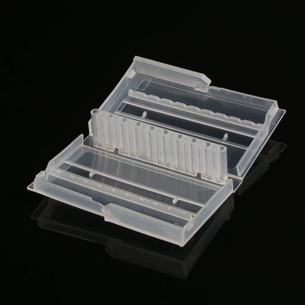 

tool organizers 10 holes nail drill bit case plastic empty storage box milling cutters holder n11 19 dropship