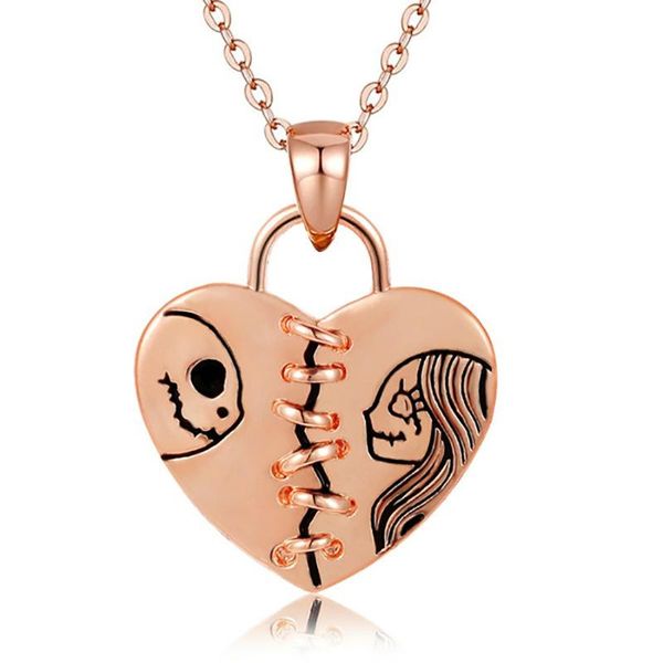 

pendant necklaces gothic skull pattern metal necklace for women girl choker party jewelry gift, Silver