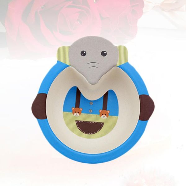 

elephant shape bamboo fiber kids bowl cartoon baby feeding children dish bowls