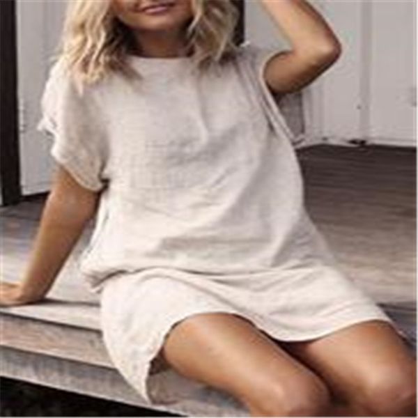 

casual solid short sleeve dress, Black;gray