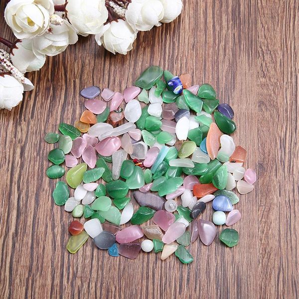 

decorations 100g natural fluorite quartz stone rock gravel diy gem fish tank specimen for decoration 7-9mm