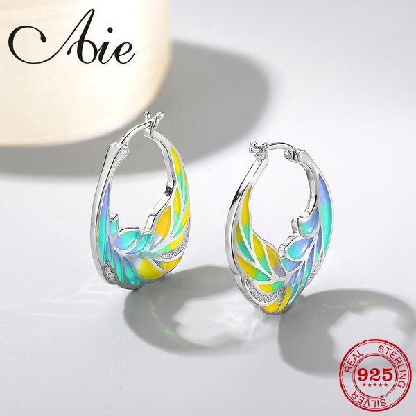 

dangle & chandelier 2021 fashion gift 925 sterling silver fresh shape blue and yellow enamel fine earrings party jewelry