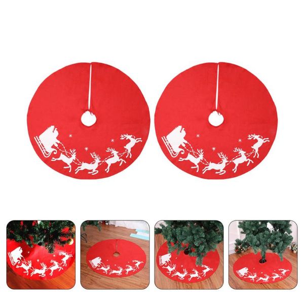 

christmas decorations 2pcs tree apron decor decorative xmas mat skirt