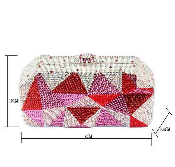 

evening bags lady colorful crystal rhinestone wedding clutch purse fashion metal clutches handbags ladies party bag grey handbag