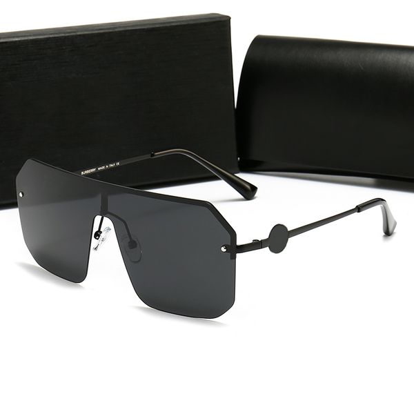 

design sunglasses goggles frameless ornamental fashion eyewear uv400 lens simple outdoor mask sun glasses, White;black