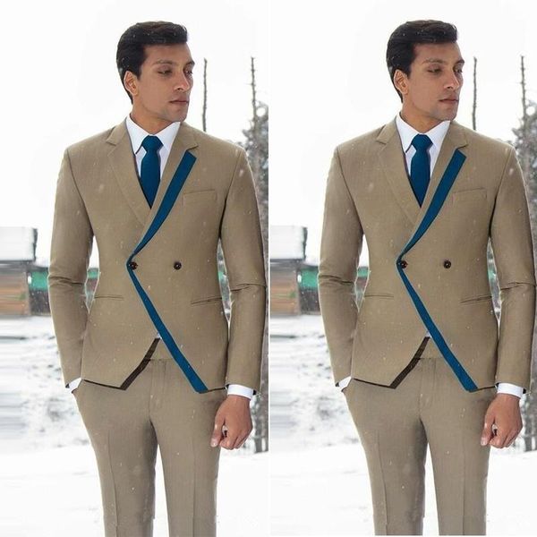 

men's suits & blazers unique champagne slim fit mens one button groomsmen wedding tuxedos notched lapel groom prom suit with jacket and, White;black