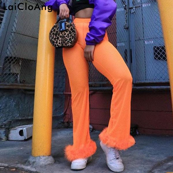 

women's pants & capris laicloang wide leg high waist women 2021 spring slim long flare streetwear casual trousers, Black;white