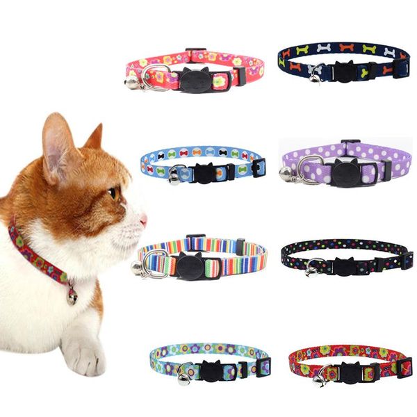 

cat collars & leads cats products for pets breakaway kitten collar with bell nylon necklace quick release kedi coleira gato