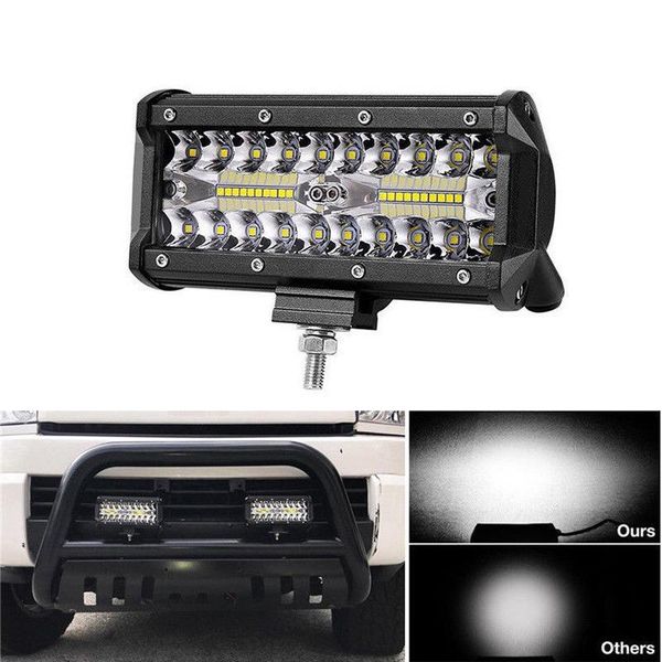 

working light 7 inch 400w led work bar flood spot beam offroad 4wd suv driving fog lamp