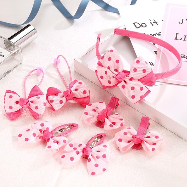 

fashion elastic hair bands hairpins hairband set for girls kid baby hoop scrunchies ties clip chidren accessories, Slivery;white
