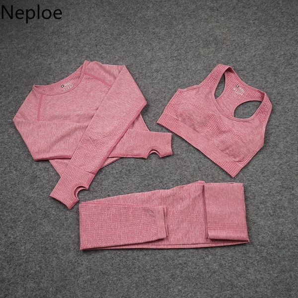 

neploe workout clothes for women 3 piece sets womens outfits yoga set 210422, White
