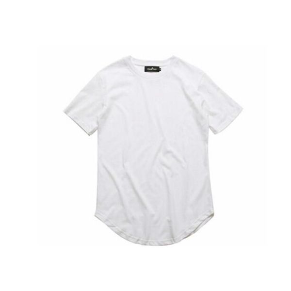 

factoryp3ah t-shirt hip hop curved men urban kpop hem extended t shirt plain longline mens tee shirts male clothes, White;black