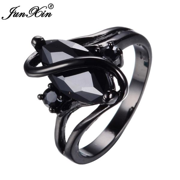 

fashion jewelry s style black zircon stone finger rings gold filled women men wedding party promise ring bijoux, Slivery;golden