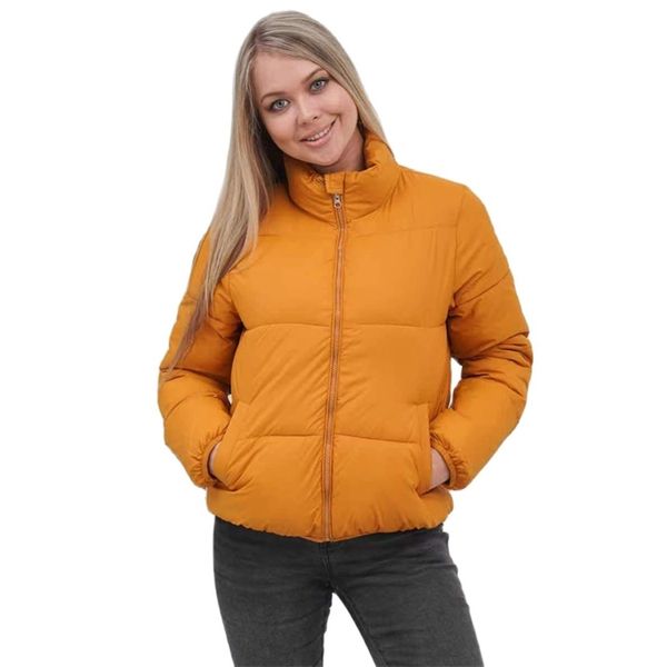 

winter jacket women oversized bubble coat puffer jackets stand collar cotton padding warm solid parkas casaco feminino 211216, Black