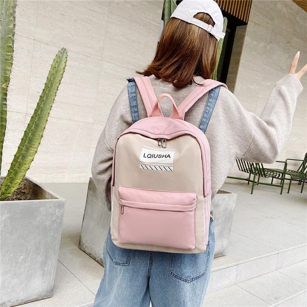 

women nylon backpack fashion backbag school bagpack for teenage girls 15.6 inch laprucksack anti-theft female shoulder bag bags