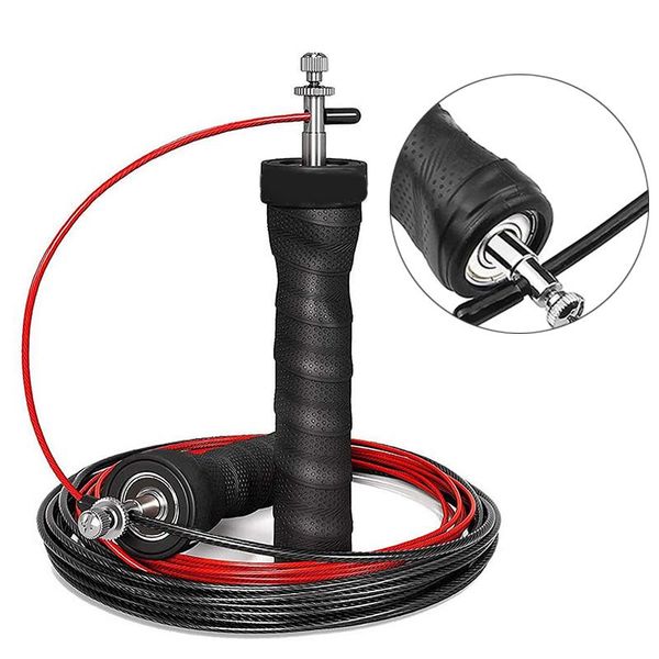 

jump ropes weighted rope skipping for men women with ball bearings anti-slip handle adjustable fitness sports training crossfit