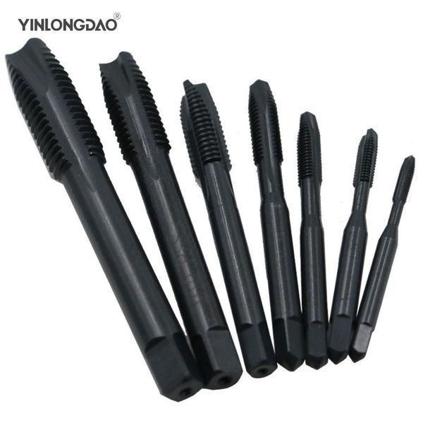 

hand tools 7pcs spiral thread tap screw point metric plug drill bits m3 m4 m5 m6 m8 m10 m12