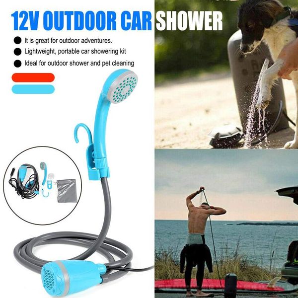 

portable car washer 12v camping shower high pressure power for outdoor travel