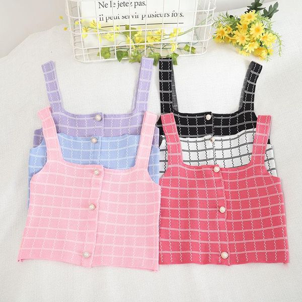 

women's tanks & camis rings diary women sping winter double-sided plaid tube camisole with outer wear and sleeveless jacket, White