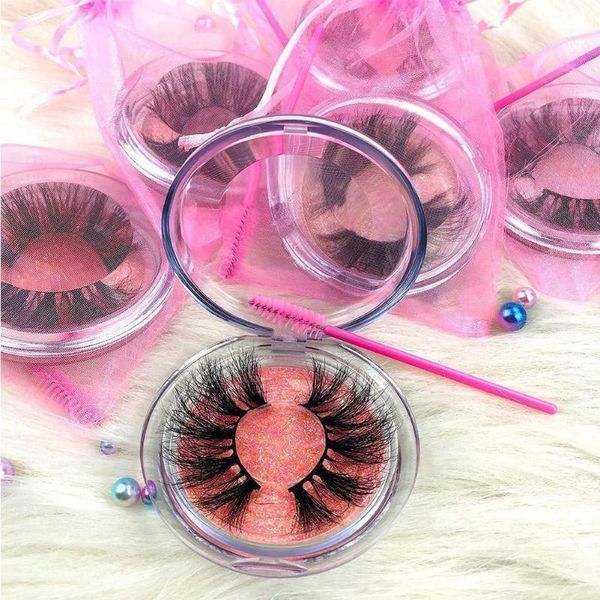 

eyelash packaging bag with string bags pink mascara wands cosmetic gift cute baggies for makeup false eyelashes1