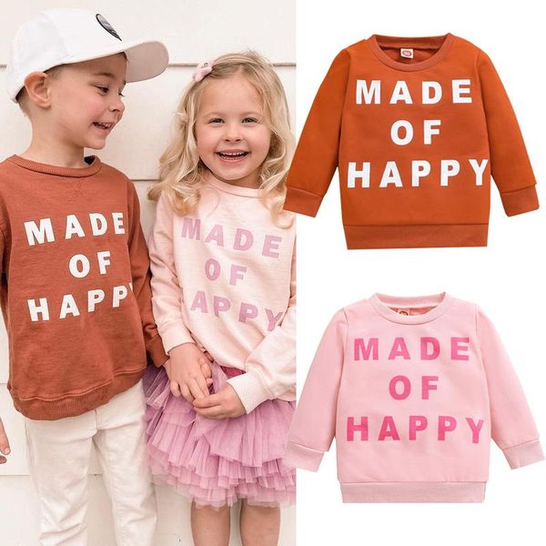 

hoodies & sweatshirts children's clothing cotton baby boys girls for autumn kids clothes letter print pullover outerwear costume, Black