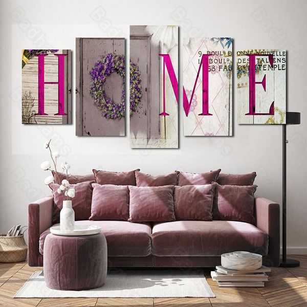 

living room decorative painting simple frameless bedroom mural sofa background wall hanging flower door letter paintings