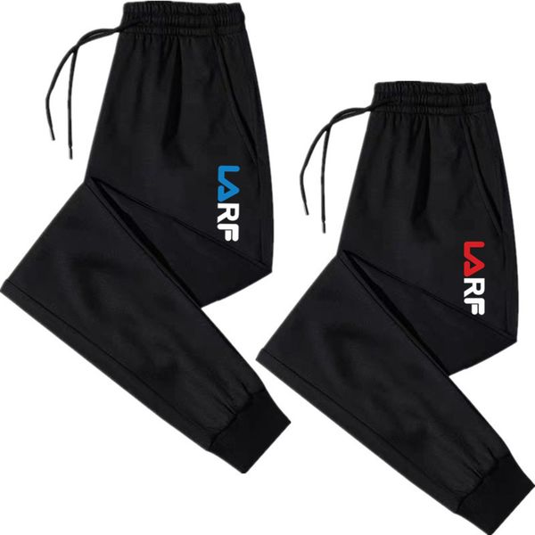

thin men's fashion spring and summer loose sports fattened youth students' pants, Black