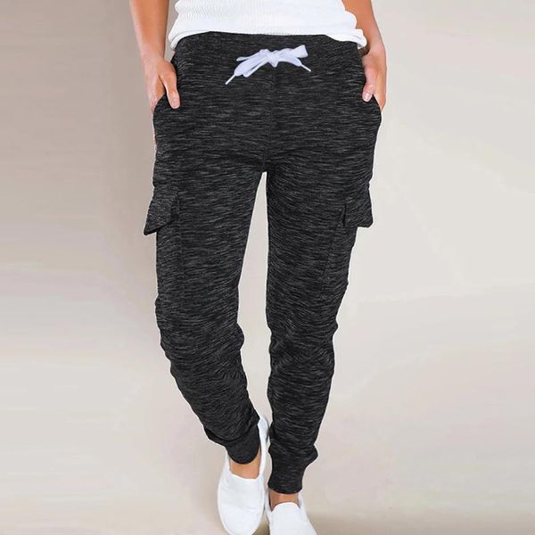 

women pants sport drawstring jogging warm loose sportwear trousers female fashion casual streetwear cargo women's & capris, Black;white