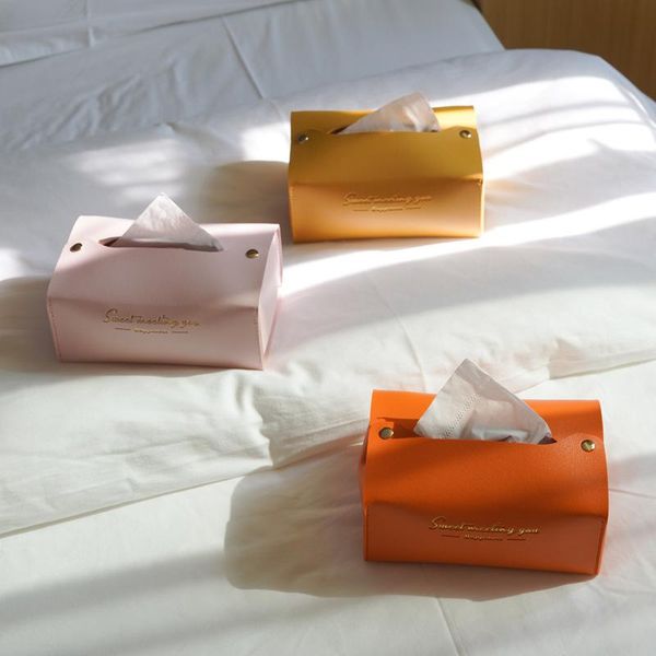 

tissue boxes & napkins leather storage box paper holder car toilet living room desknapkin container home kitchen bathroom wipes case