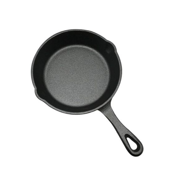 

pans cast iron frying pan non-stick uncoated saucepan egg pancake cooking home kitchen outdoor bbq skillet (20cm)